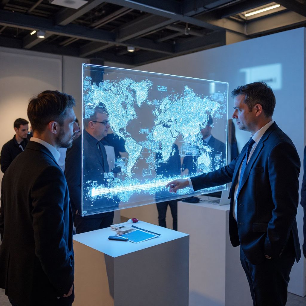 Demonstrație tehnologică la standul expozițional